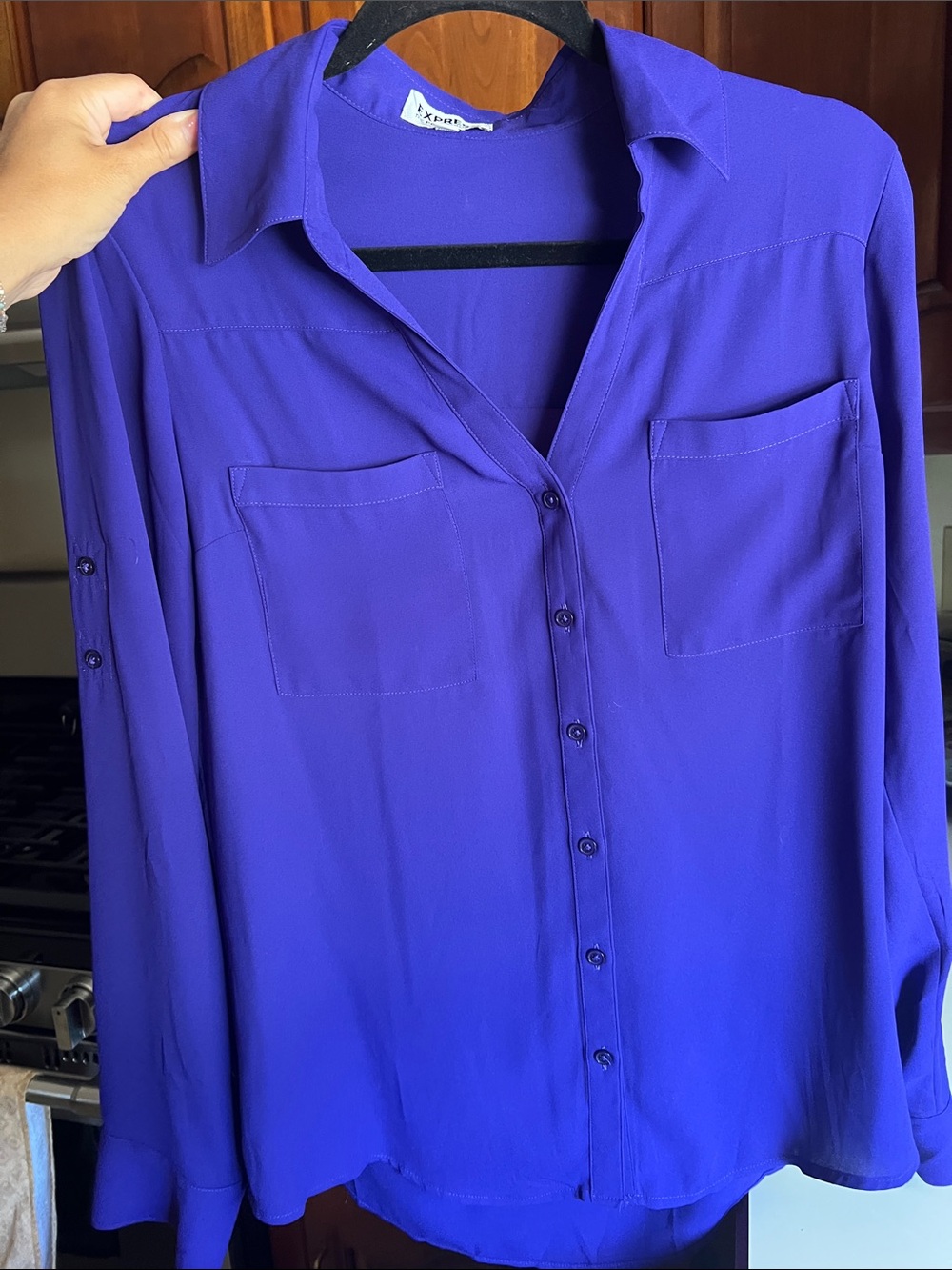 PURPLE long sleeve button down